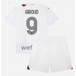 Maillot de foot AC Milan Olivier Giroud #9 Extérieur enfant 2023-24 Manches Courte (+ pantalon court)